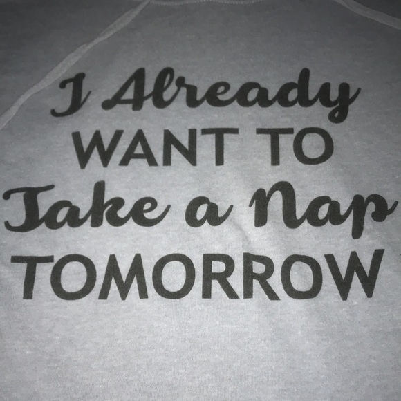 REBELLIOUS ONE hoodie pullover“I already want to take a nap tomorrow“ size S - Picture 1 of 8